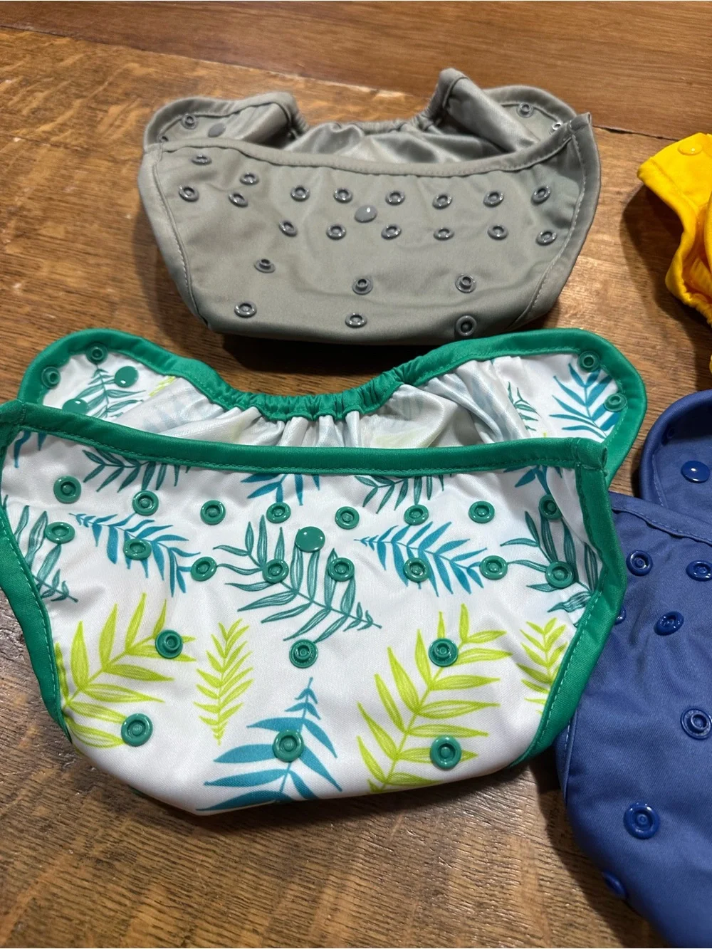 Reusable baby clothes diaper covers set of 4 adjustable snaps